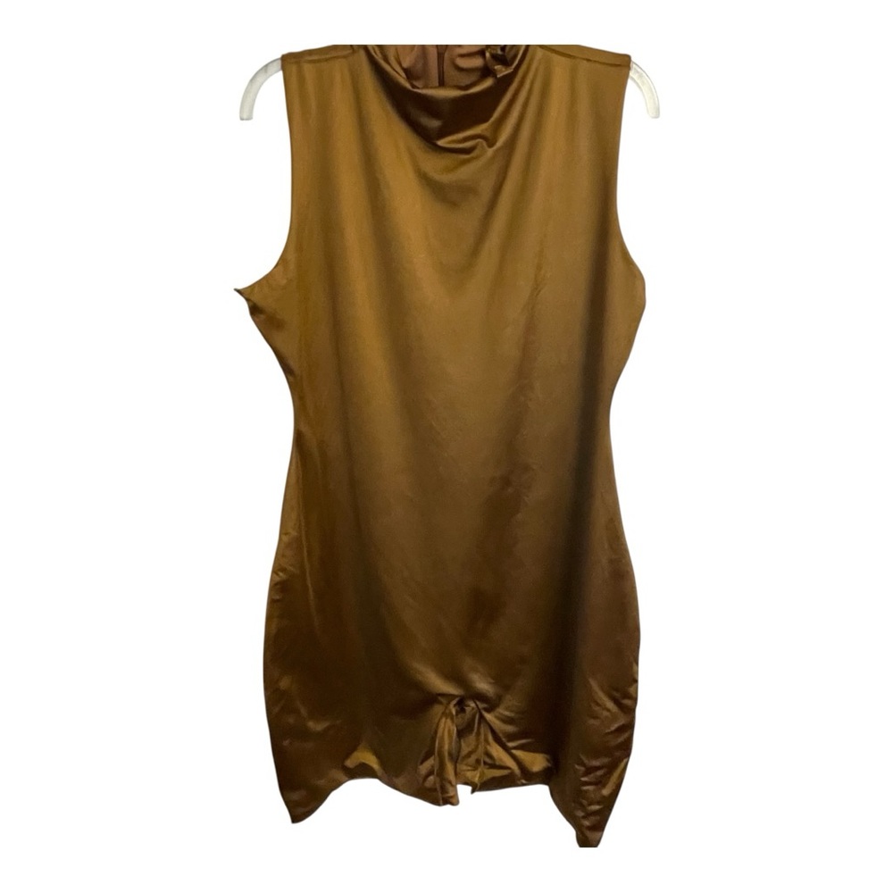 SKIMS Gold Sleeveless Ruched Bodysuit